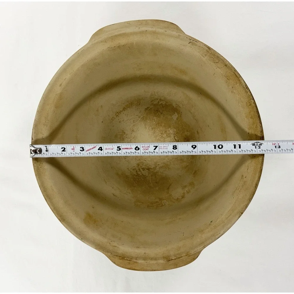 Vintage Pampered Chef Family‎ Heritage 12 Inch Stoneware Baking Bowl 1450 USA